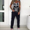 Overol Estilo Urbano con Estampado Calavera para Mujer