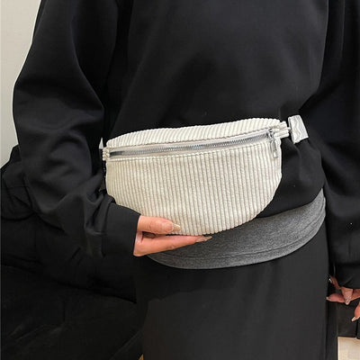 Bolsa Bandolera de Pana para Mujer - Bolso Cruzado de Hombro Único