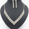 Conjunto de Collar y Aretes de Diamantes Dobles para Novia - Accesorios de Lujo Coreano
