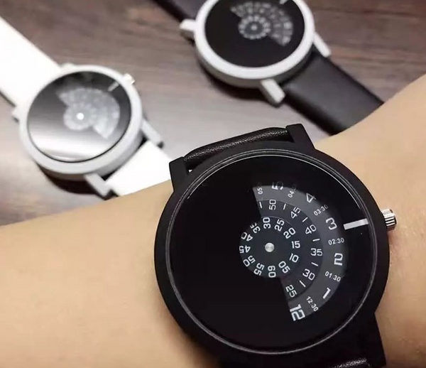 Reloj de Cuarzo Minimalista Coreano para Parejas - Diseño Giratorio Moderno - Image 4