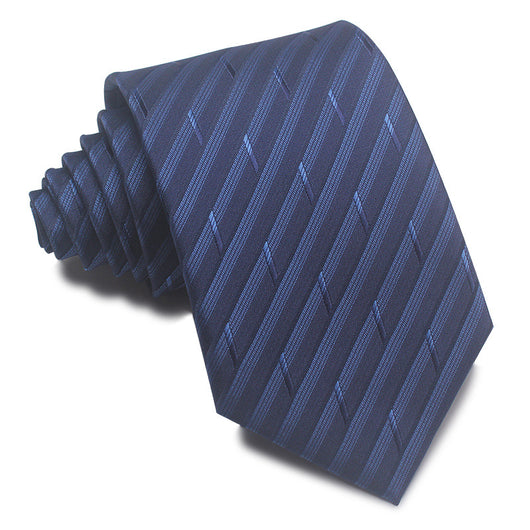 Corbata Jacquard Rayada 8CM para Hombre - Rojo, Negro y Azul - Image 16