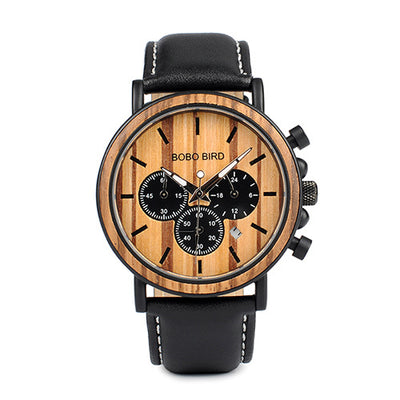 Reloj de Madera Multifunción con Tres Esferas de Cuarzo - Image 14