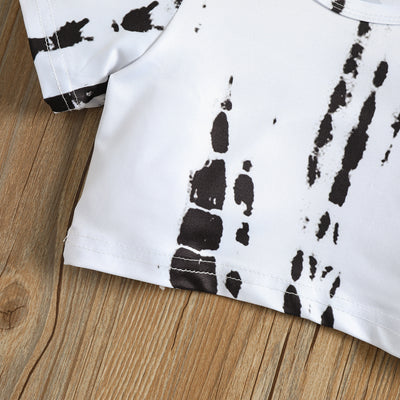 Conjunto de Verano para Niñas: Blusa Tie Dye Manga Corta y Pantalones Acampanados - Image 15