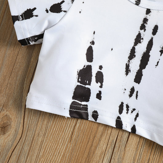 Conjunto de Verano para Niñas: Blusa Tie Dye Manga Corta y Pantalones Acampanados - Image 15