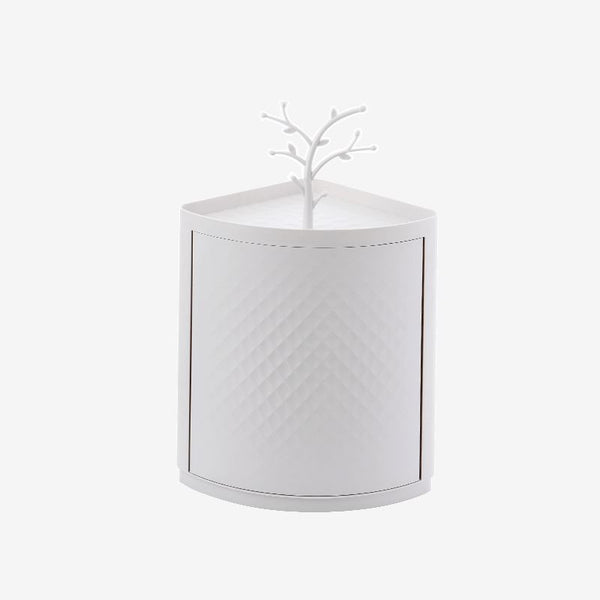 Organizador de Maquillaje Giratorio para Baño - Estante de Almacenamiento Montado en Pared - Image 5