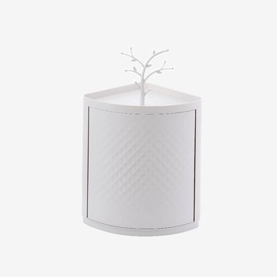 Organizador de Maquillaje Giratorio para Baño - Estante de Almacenamiento Montado en Pared - Image 5