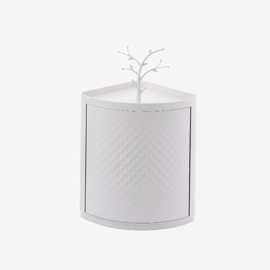 Organizador de Maquillaje Giratorio para Baño - Estante de Almacenamiento Montado en Pared - Image 5