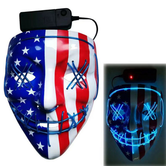 Máscara LED Iluminada para Halloween