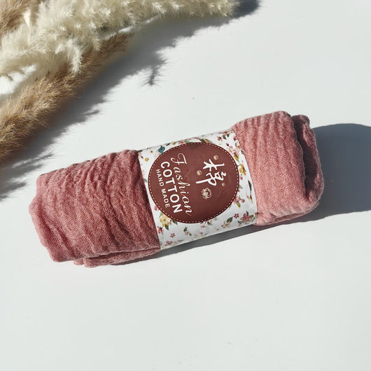 Pañuelo de Algodón y Lino Arrugado Monocromático - Image 147