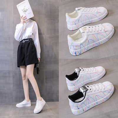 Zapatillas Blancas Luminosas con Diseño Estelar para Mujer