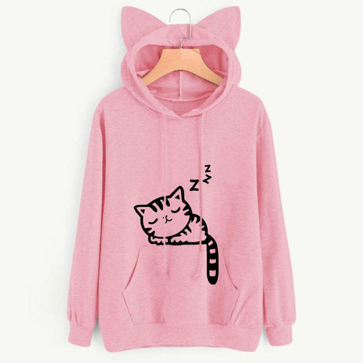 Sudadera Estampada Holgada con Capucha para Mujer - Image 8