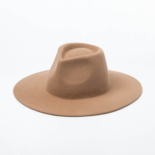 Sombrero Jazz de Ala Ancha con Diseño Cóncavo Moderno - Image 2