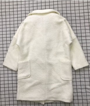 Abrigo Largo Impermeable con Hebilla de Asta de Buey y Bordado Pastoril