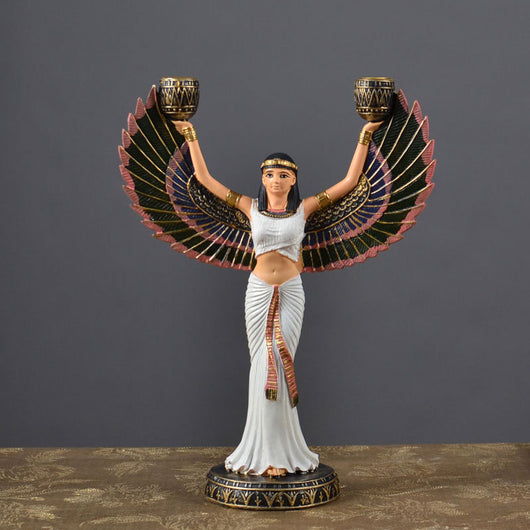 Estatua de la Diosa Isis con Alas - Figura Decorativa de Resina Artesanal - Image 8