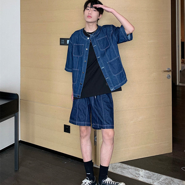 Traje Denim Dos Piezas Diseño Exclusivo Verano Hombre