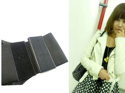Red wide waist belt with a lace-up front design and elasticated sides, perfect for cinching the waist. - Image 7