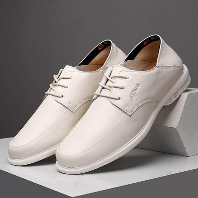 Zapatos Formales de Cuero para Hombre - Estilo Coreano Punta Fina Negro - Image 8