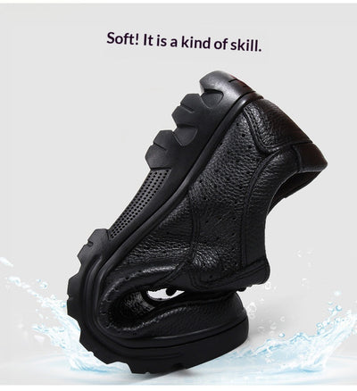 Botas de Trabajo Casual de Cuero Genuino - Zapatos Bajos con Cordones - Image 10