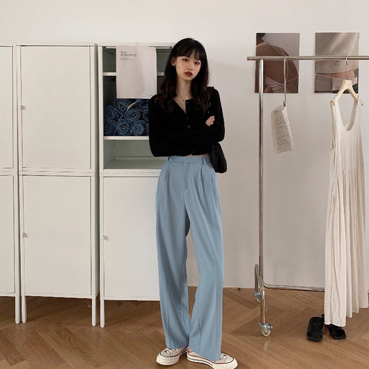 Pantalones Anchos de Cintura Alta para Mujer