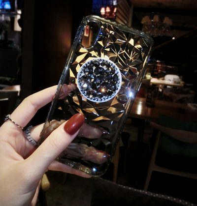 Funda Transparente con Soporte de Diamantes para iPhone XS Max, 6s Plus y Modelos Apple - Image 4