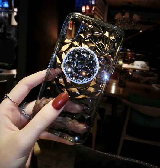 Funda Transparente con Soporte de Diamantes para iPhone XS Max, 6s Plus y Modelos Apple - Image 4