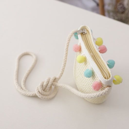 Conjunto de Bolsa y Sombrero de Paja Infantil de Color Sólido - Image 10
