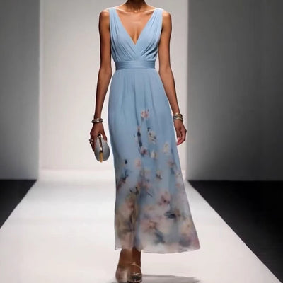 Vestido de Noche Elegante Escote V Sofisticado