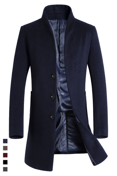 Abrigo de Lana de Corte Clásico para Hombre - Image 4