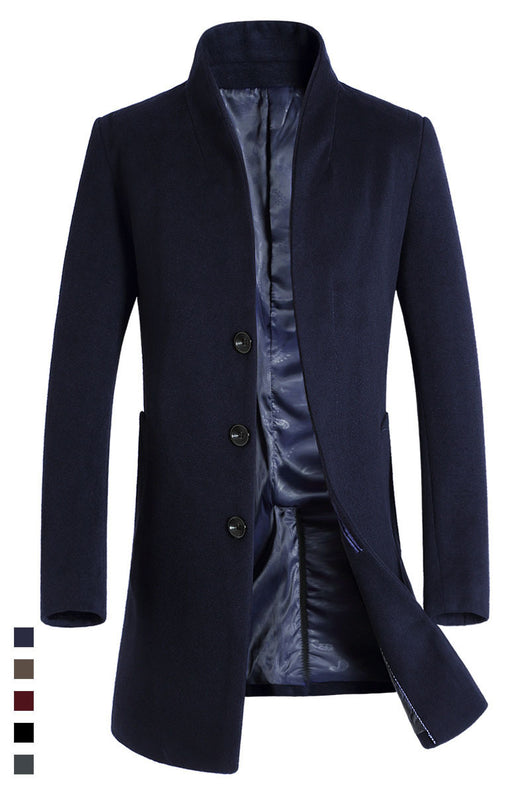 Abrigo de Lana de Corte Clásico para Hombre - Image 4