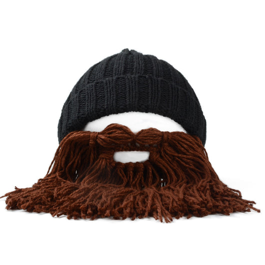 Gorro Tejido a Mano para Hombre con Diseño de Barba Divertida - Invierno - Image 3