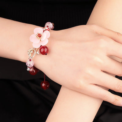 Pulsera de Turmalina Floral Clásica