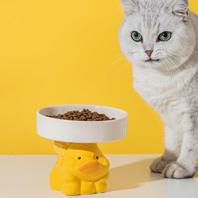 Comedero Elevado para Gatos de Cerámica - Bebedero Antioxidante con Diseño Felino - Image 11