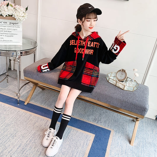 Sudadera con Capucha y Estampado de Letras Coreanas para Niños - Image 3