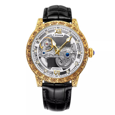 Reloj Mecánico Automático Vintage para Hombre con Grabado Artesanal - Image 7