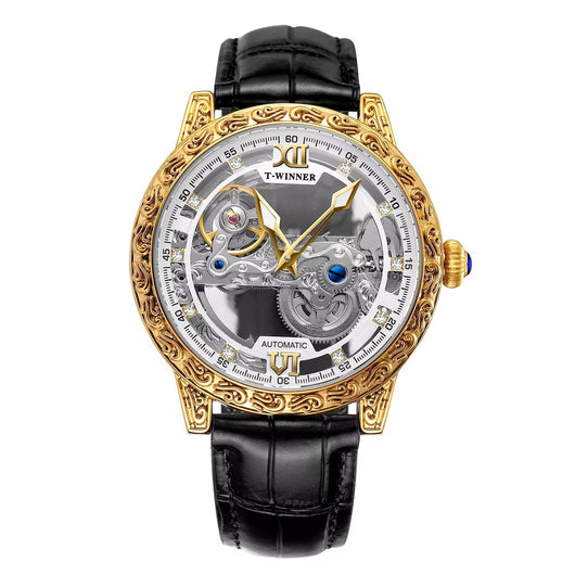 Reloj Mecánico Automático Vintage para Hombre con Grabado Artesanal - Image 7