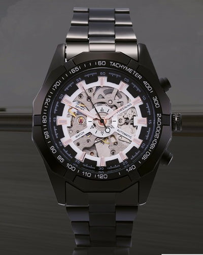 Reloj Automático de Acero Tungsteno para Hombre - Elegancia Mecánica - Image 6
