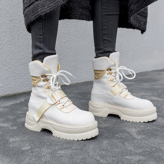 Botas Martin Gruesas Estilo Coreano - Diseño Británico Clásico - Image 4