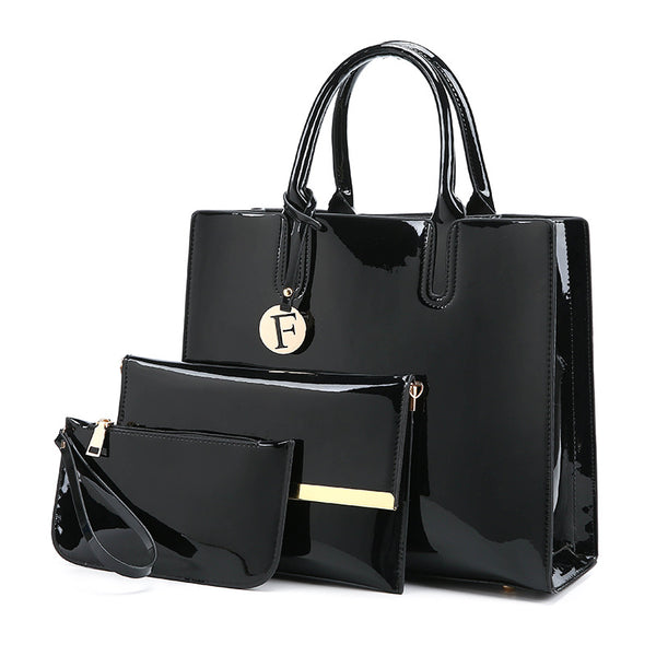 Bolso Maternal de Charol Brillante con Compartimentos Inteligentes - Image 7