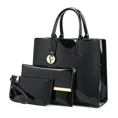 Bolso Maternal de Charol Brillante con Compartimentos Inteligentes - Image 7