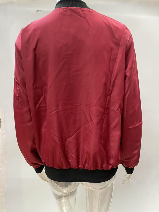 Chaqueta Exterior Mujer de Color Sólido con Cierre - Estilo Europeo Otoño - Image 20