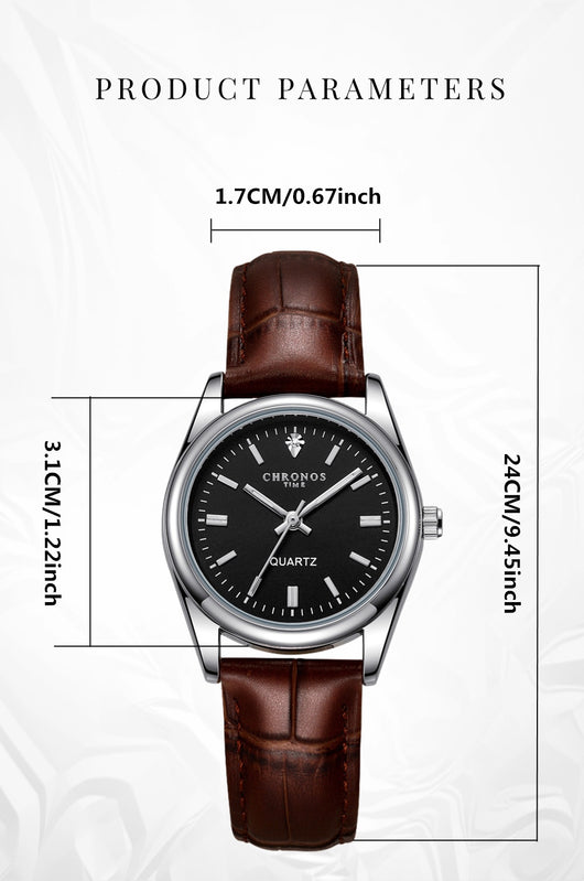 Reloj de Pulsera para Mujer con Correa de Cuero Genuino y Movimiento de Cuarzo Luminoso - Image 15
