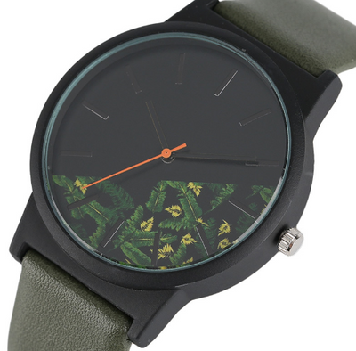 Reloj de Pulsera Floral para Mujer con Correa Estampada y Movimiento de Cuarzo - Image 3