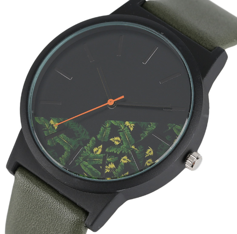 Reloj de Pulsera Floral para Mujer con Correa Estampada y Movimiento de Cuarzo - Image 3