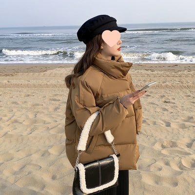 Chaqueta Acolchada Corta Estilo Coreano para Mujer - Image 8