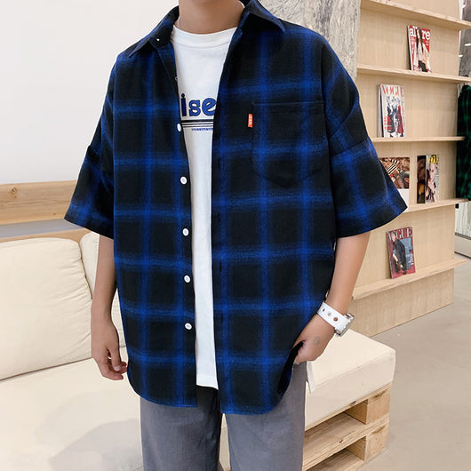 Camisa casual de cuadros para hombre - Image 13