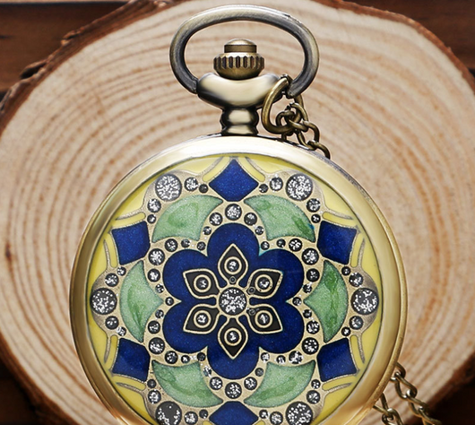 Reloj de Bolsillo Flor de Diamante - Image 7