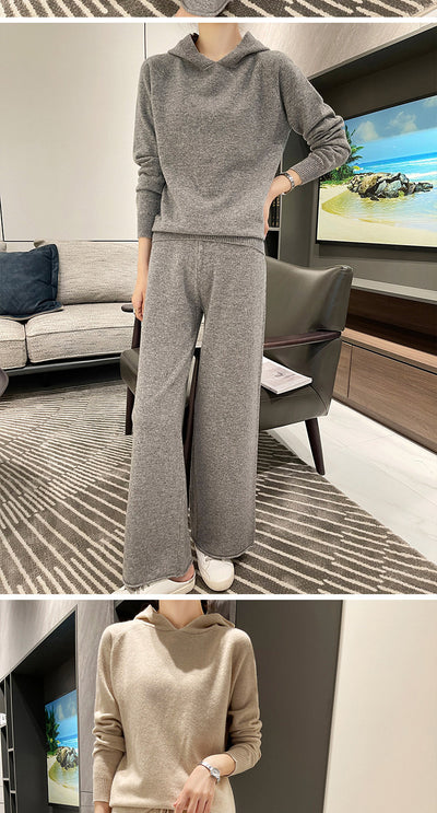 Conjunto Holgado de Punto: Sudadera con Capucha y Pantalón Ancho - Image 8