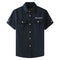 Camisa Casual de Algodón Hombre - Corte Relajado con Solapa Estilo Workwear