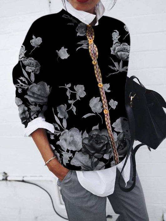 Cardigan Largo Estampado Floral para Mujer con Mangas Largas - Image 9