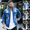 Chaqueta Denim Clásica con Solapa y Bolsillos Slim